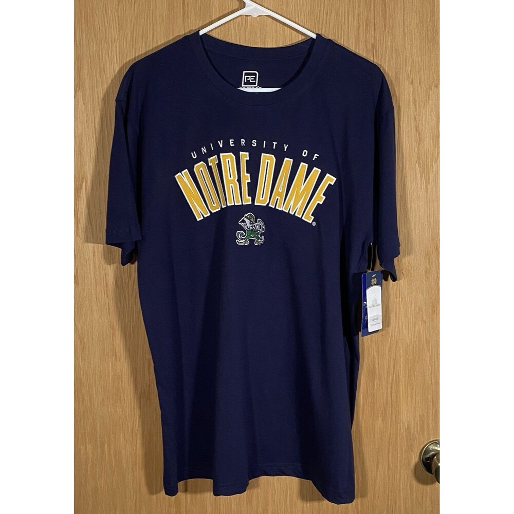 University of Notre Dame Fighting Irish Short Sleeve Fan Tee Shirt Embroidered L
